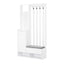 39.3'W70.8'H multifunctional corridor shoe cabinet with soft padded nail board and white clothes hanger with entrance hook - Korvel
