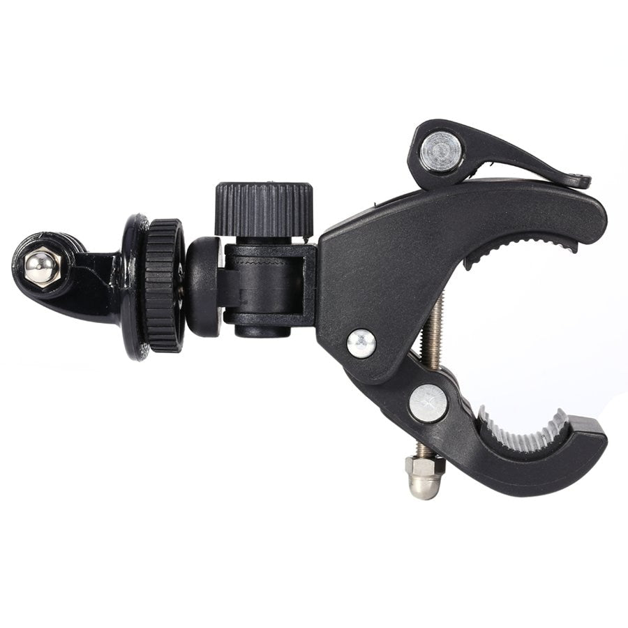 GloryStar Black Bike Bicycle Motorcycle Handlebar Handle Clamp Bar Camera Mount Tripod Adapter For Gopro Hero 1 2 3 3+ 4 - Korvel