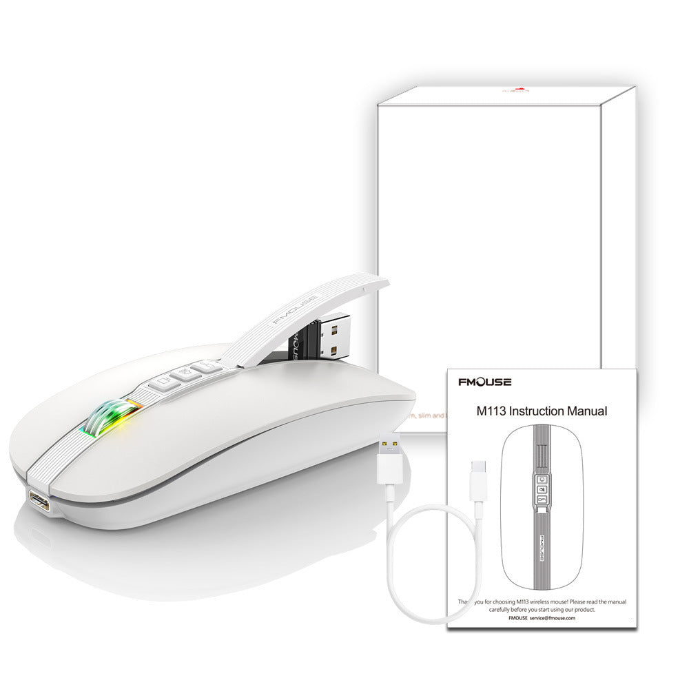 Wireless Mouse Bluetooth Dual Mode 2.4G/BT5.1 Silent Mouse 2400DPI PC Notebook Business Office - Korvel