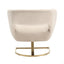Silla de acento tapizada con botones COOLMORE en beige