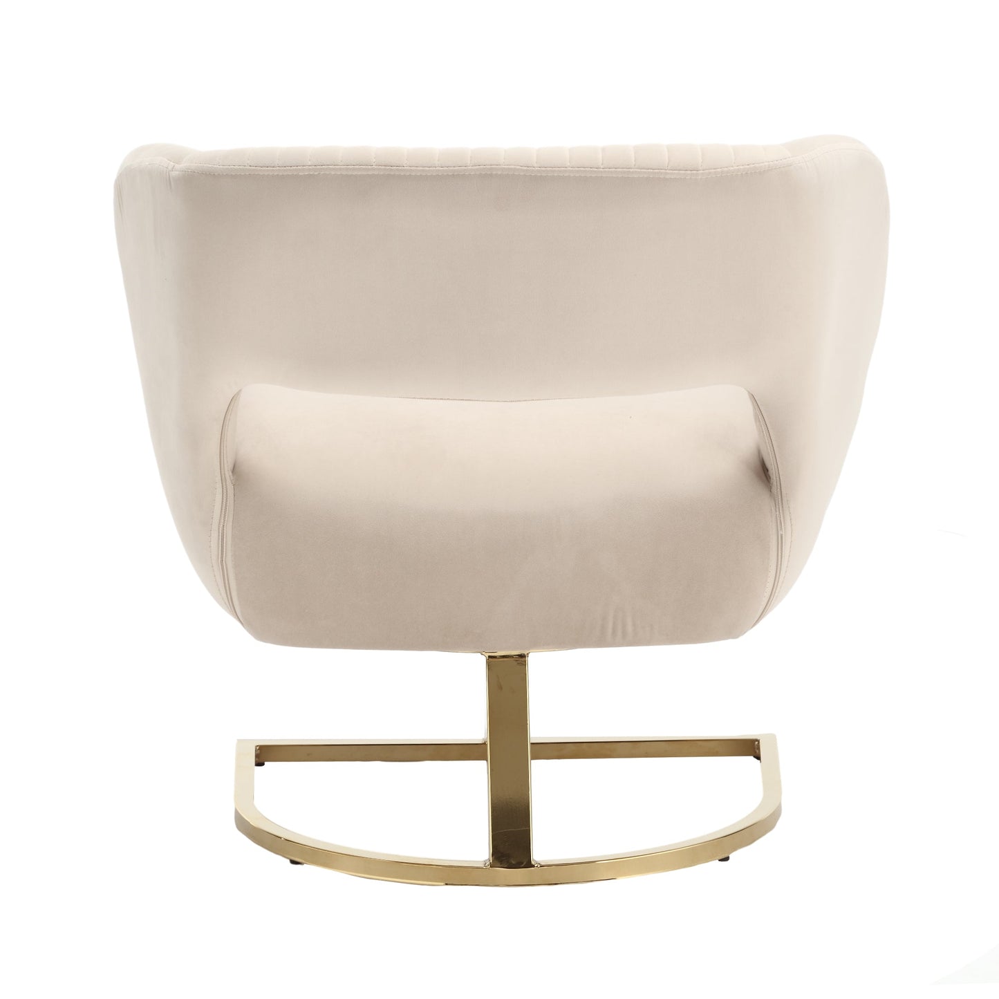 Silla de acento tapizada con botones COOLMORE en beige
