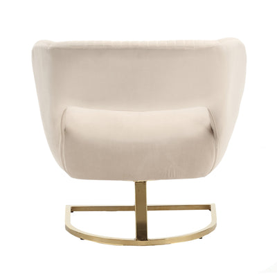Silla de acento tapizada con botones COOLMORE en beige