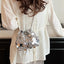 Drawstring Sequin Crossbody Bag - Korvel