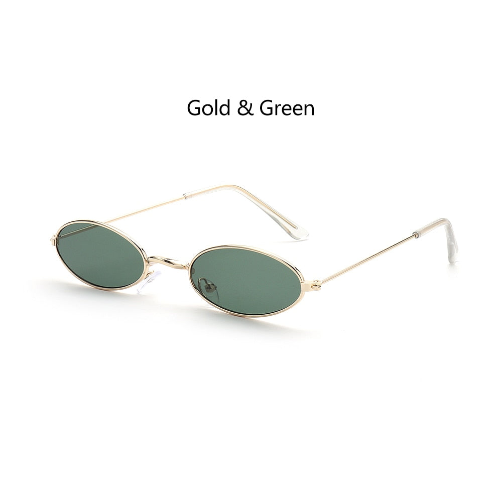 Gafas de sol ovaladas vintage elegantes para hombres y mujeres