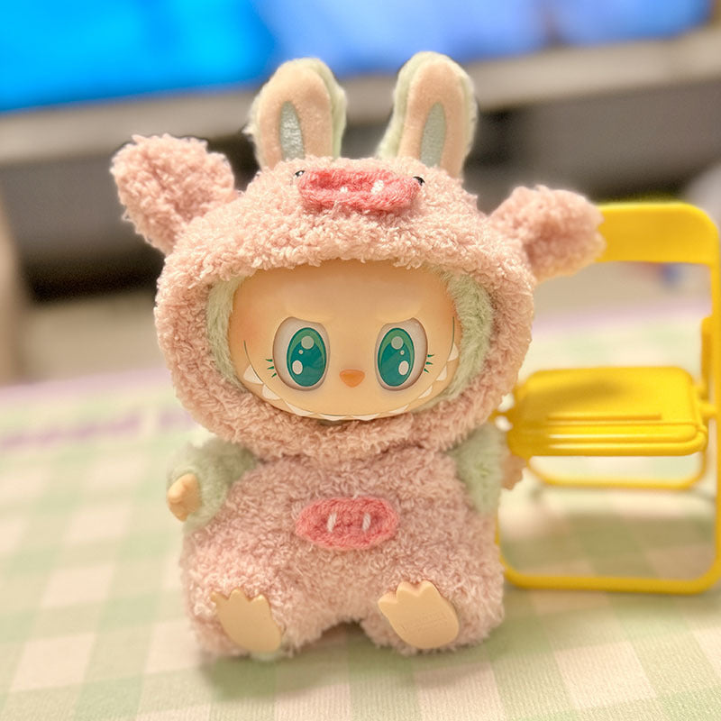 Clothing] Labubu Clothes with PVC Face Pendant, Labubu Sitting Party Series Doll Clothing - Korvel