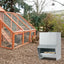 Wall Mount Galvanized Chicken Feeder - 50 lbs Capacity