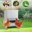 Wall Mount Galvanized Chicken Feeder - 50 lbs Capacity