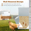 Wall Mount Galvanized Chicken Feeder - 50 lbs Capacity