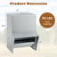 Wall Mount Galvanized Chicken Feeder - 50 lbs Capacity