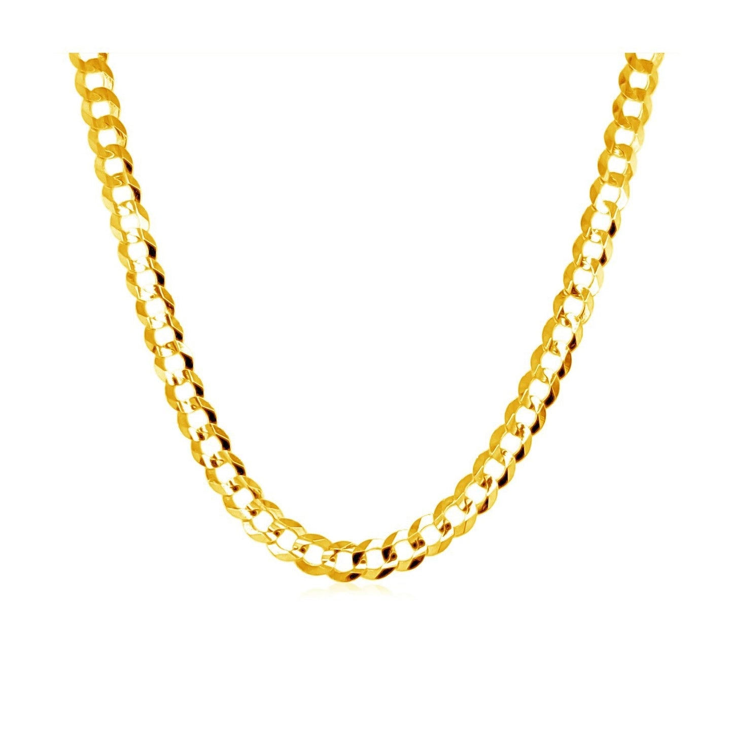 Collier en chaîne en or jaune 14k solide de 3,6 mm
