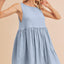 Vestido Mini de Tirantes con Cuello Redondo - Simple y Versátil para el Uso Diario