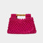 Hollow-out Bamboo-Section Handle Handwoven Small Square Bag