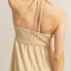 Elegant Knotted Detail Halter Neck Maxi Dress