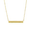 Collier en chaîne en or jaune 14 carats avec barre plate polie