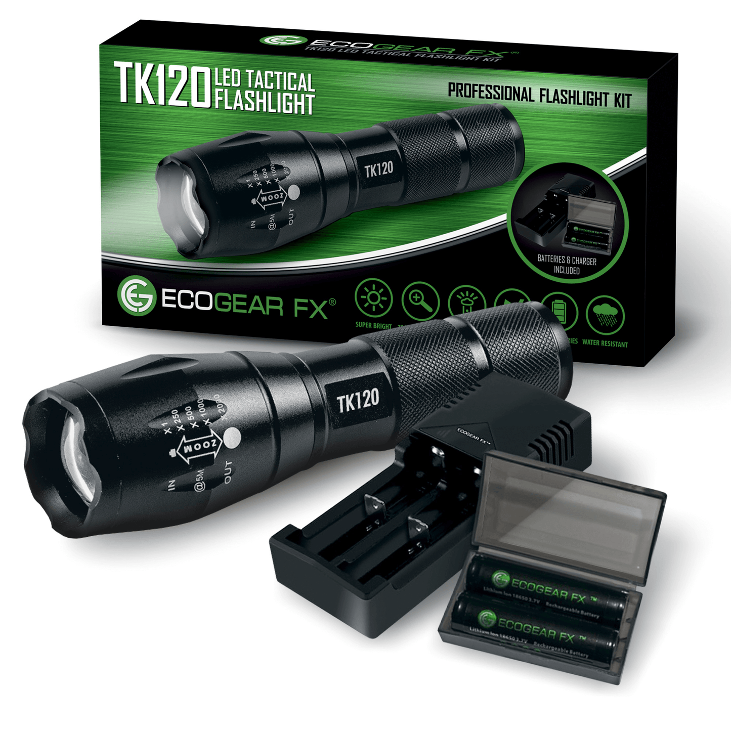 Kit de Linterna LED Profesional EcoGear FX TK120