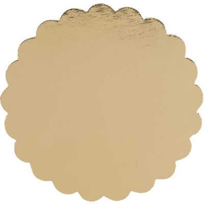 6" Gold Scallop Cake Board