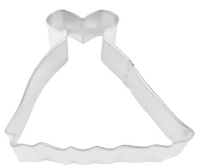 Princess Dress Cookie Cutter - 4" Tin