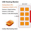 Premium USB Heated Flannel Blanket for Cold Protection
