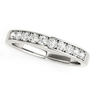 14k White Gold Classic Diamond Wedding Band