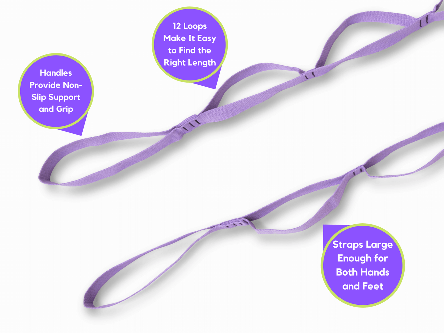 Premium Multi-Loop Stretching Strap for Yoga & Pilates