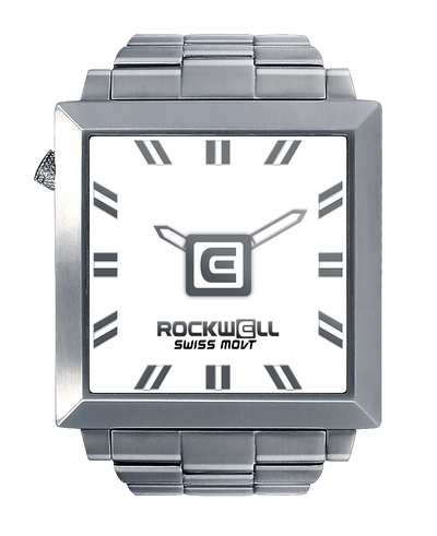 50mm2 Silver/White Watch
