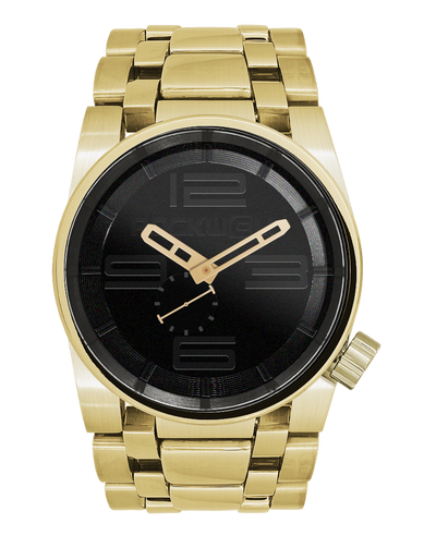 Bold 50mm Gold & Black Murdered Dial Watch - Korvel