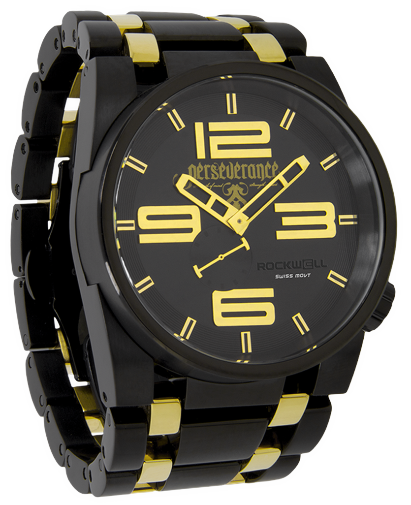 Reloj Black/Gold Edición Ricky James de 50 mm