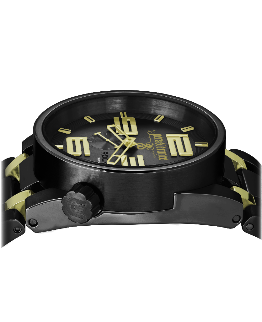 Reloj Black/Gold Edición Ricky James de 50 mm