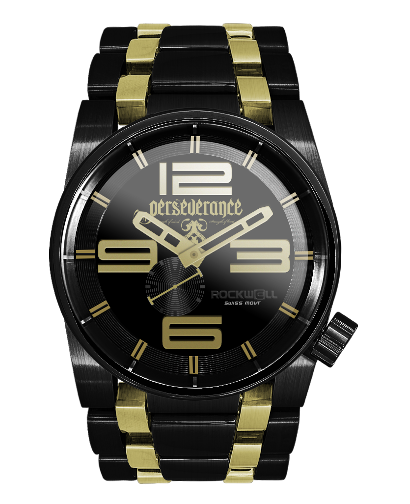 Reloj Black/Gold Edición Ricky James de 50 mm