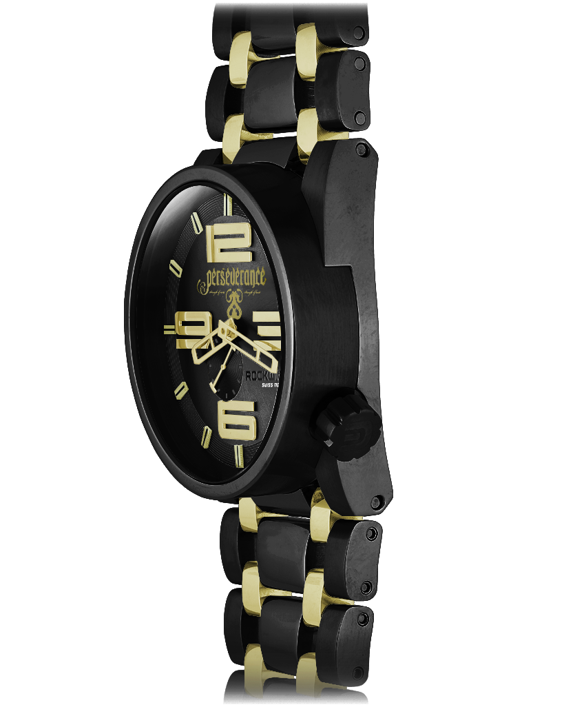 Reloj Black/Gold Edición Ricky James de 50 mm