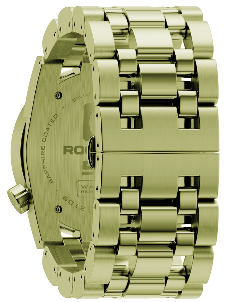 Bold 50mm Gold & Black Murdered Dial Watch - Korvel