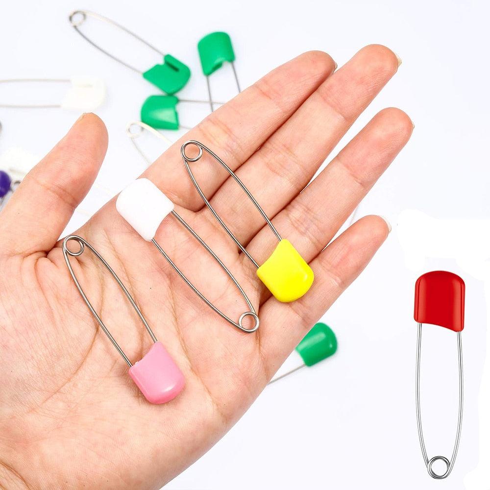 50 Piezas de Imperdibles de Bebé Premium con Cabeza de Plástico