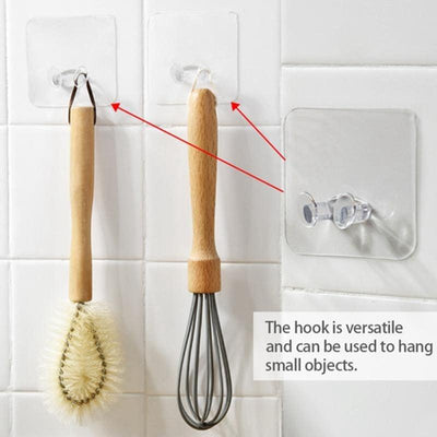 Wall Storage Hook - Punch-Free Adhesive Hanger for Home & Office