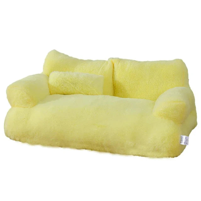 Luxury Plush Cat Bed Sofa for Small to Medium Pets