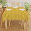 Golden Purr Cat Tablecloth – Minimalist Line Art Design (55" × 55")