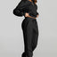 Ensemble actif à col zippé et pantalon à cordon
