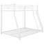 Premium Metal Floor Bunk Bed - Twin over Full in White