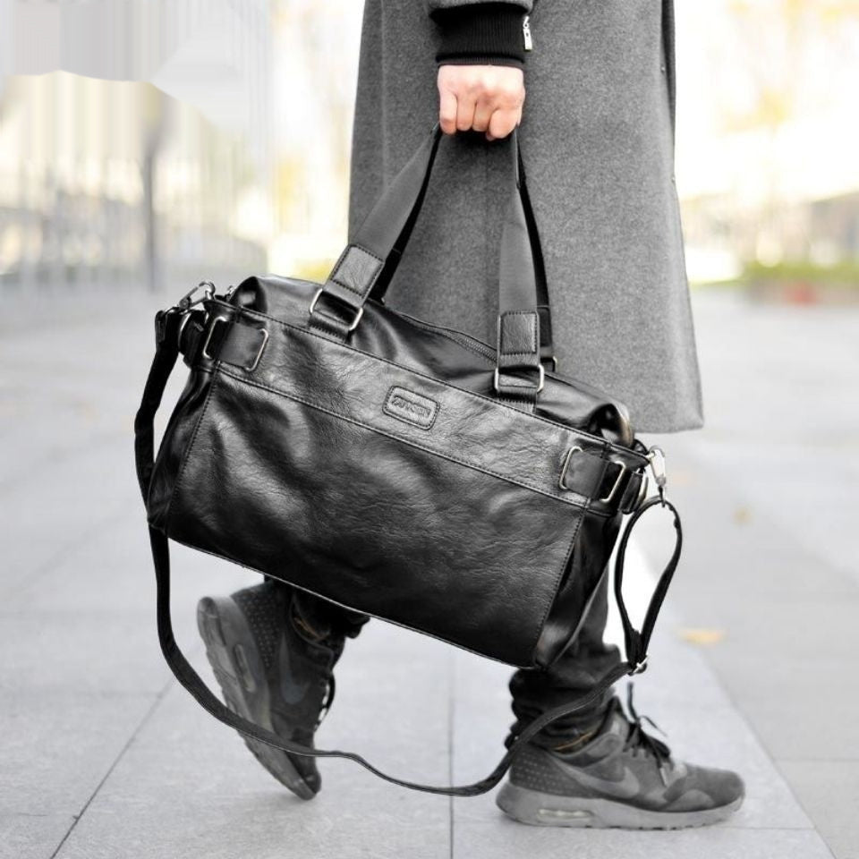 Men's Leather Casual Crossbody Travel Bag