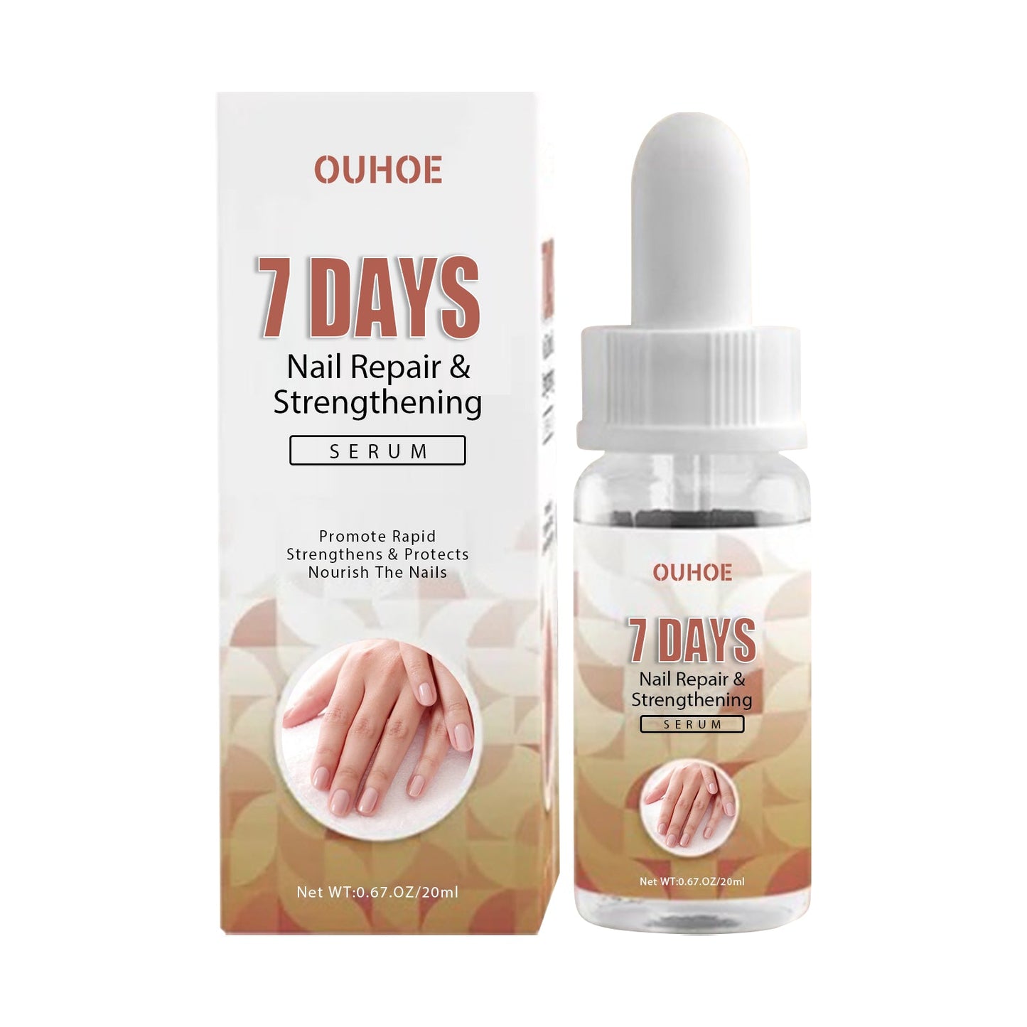 7 Day Nail Repair Essence, Hand And Foot Gray Nail Brightening Soft Nail Thickening Toenail Care Solution - Korvel