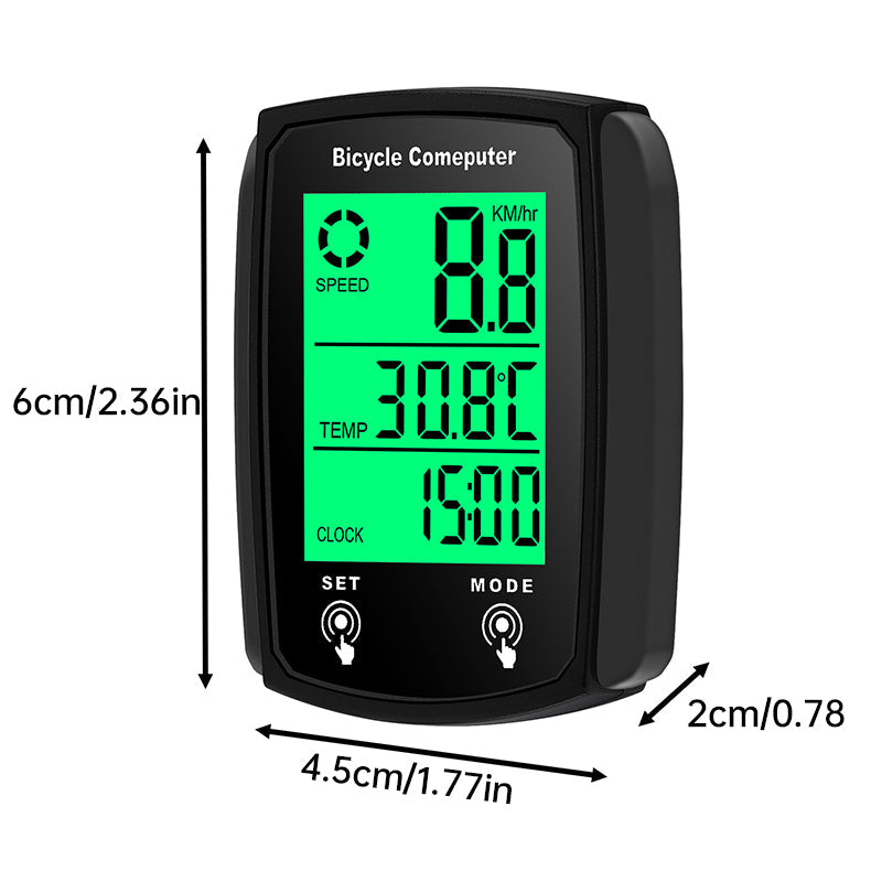 Ordinateur de vélo numérique LCD câblé - Compteur de vitesse et odomètre