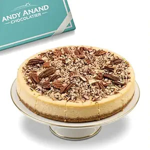 Gâteau au fromage aux pacanes et caramel sans sucre Andy Anand, 9"