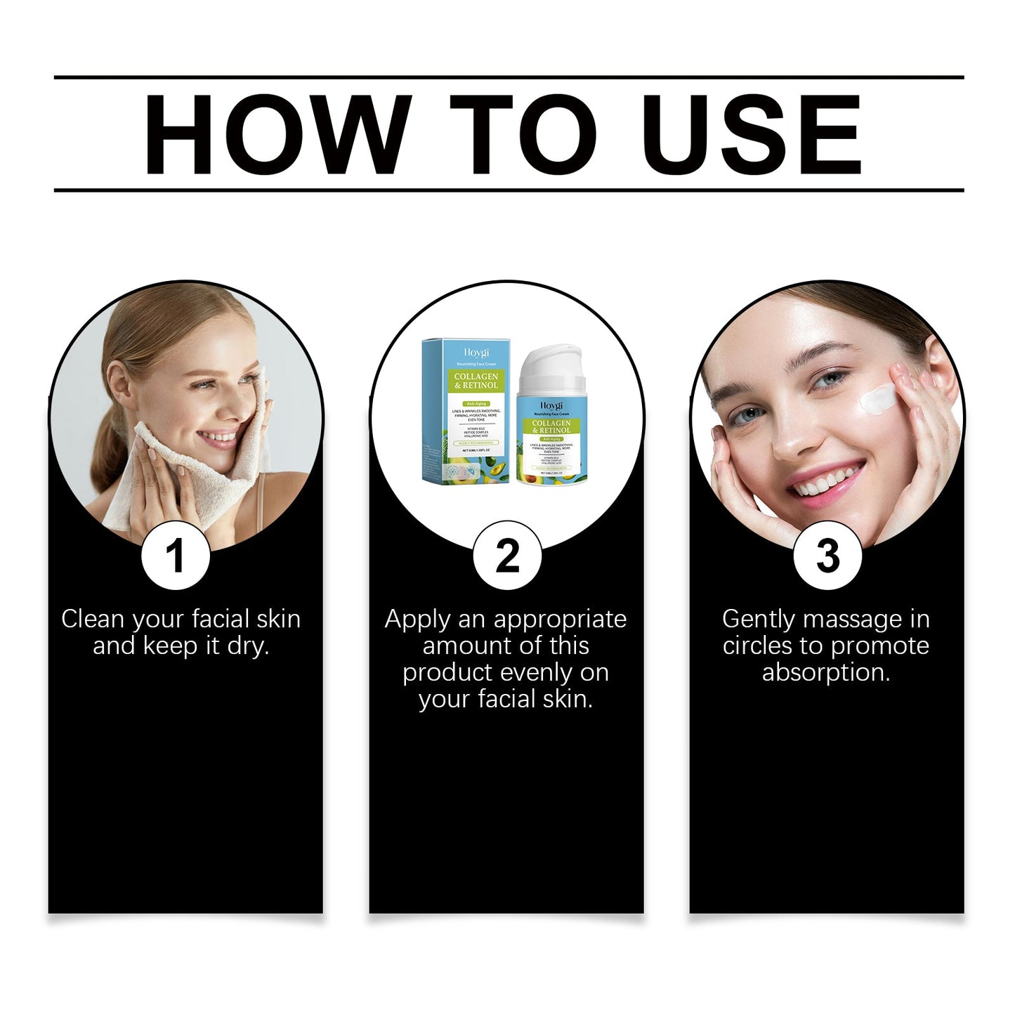 Crème hydratante au collagène premium pour une peau hydratée