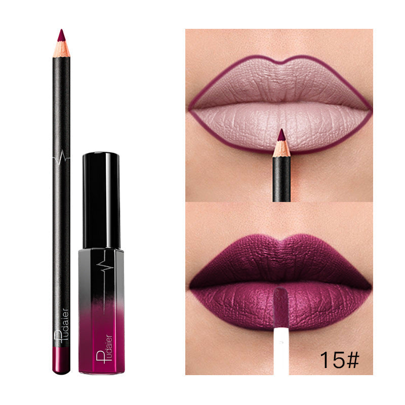 Pudaier 36 Color Matte Lip Gloss & Liner Set