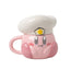 Taza de Chef de Cartoon Rosa Madou con Tapa