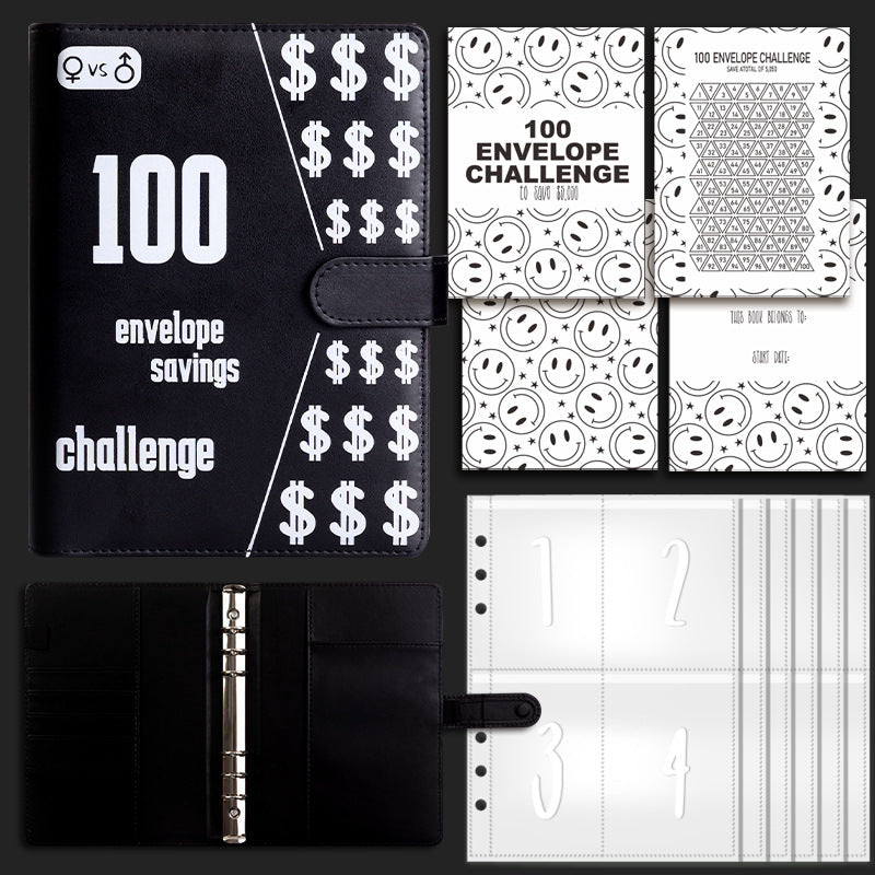 100 Envelope Challenge Binder Couples 100 Day Challenge Savings Savings Notebook - Korvel
