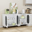 Buffet d'Accent Blanc Moderne avec Portes en Acrylique