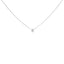 Collar de diamante cultivado en laboratorio en forma de pera de oro blanco de 14 quilates