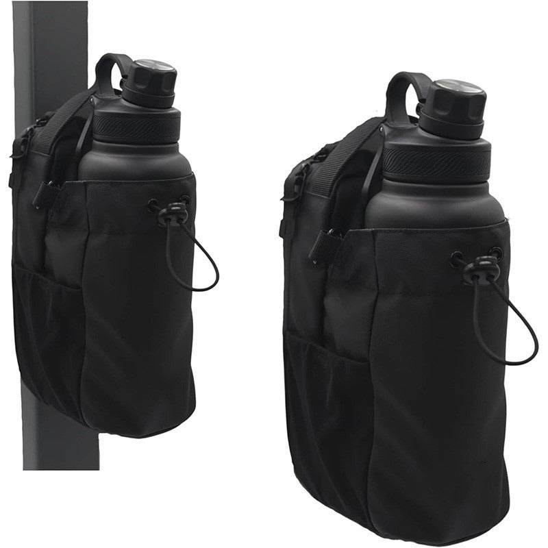 Fitness magnetic water bottle bag with magnet large capacity gym specific water cup bag portable crossbody bag - Korvel