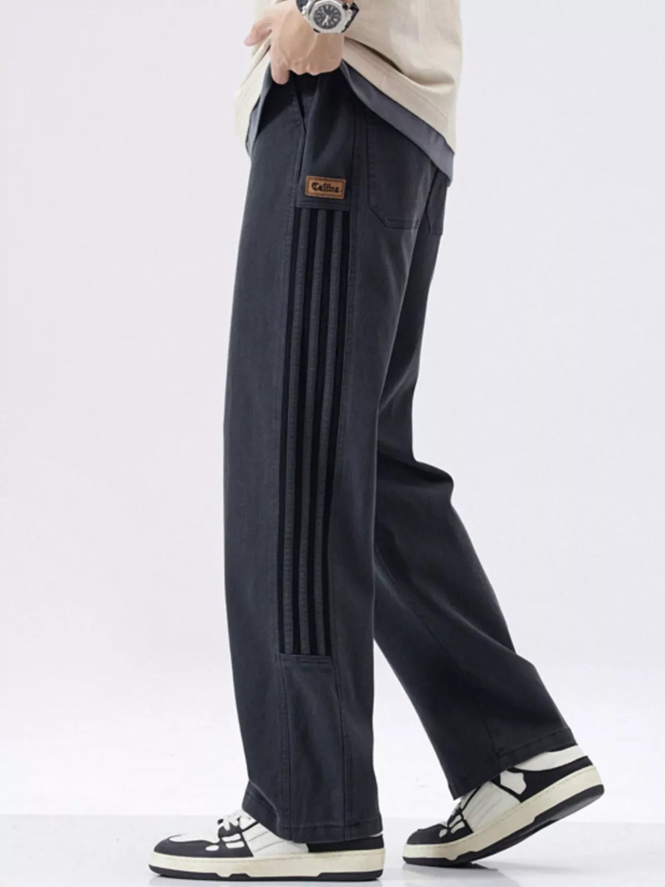 Men's Plus Size Loose-Fit Drawstring Casual Joggers