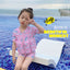 Children's buoyancy swimsuit for girls and boys, cute baby short sleeved zipper one-piece surfing floating vest swimsuit - Korvel